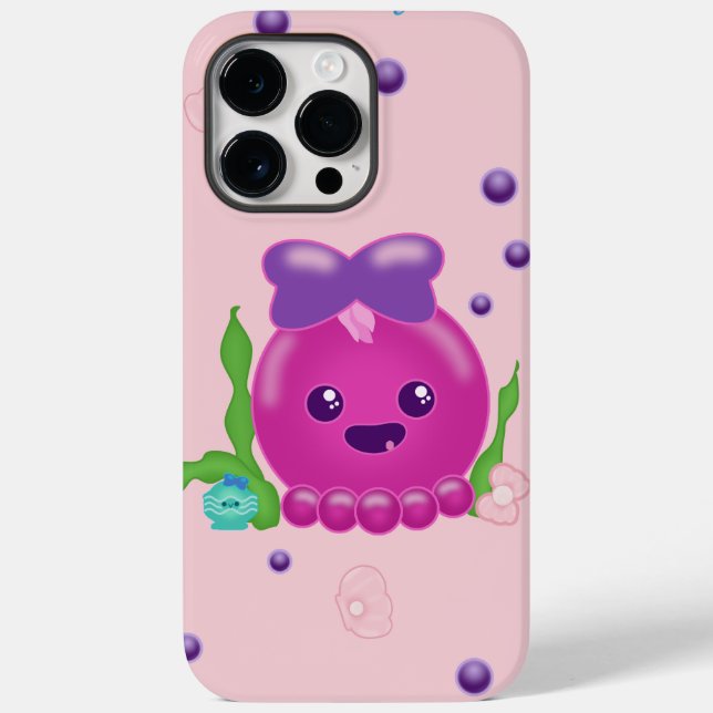 Baby Girl Kawaii Octopus Case-Mate iPhone Hülle (Rückseite)