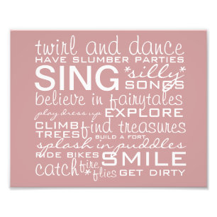 Baby Girl Kinderzimmer Print Fotodruck