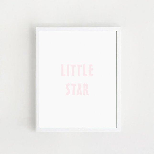 Baby Girl Kinderzimmer Wall Art Little Star Poster (Von Creator hochgeladen)