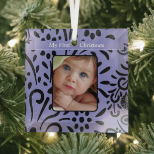 Baby Girl Lavender Tiny T-Shirt Foto Ornament