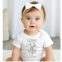 Baby Girl Liebe Name Elephant Niedlich