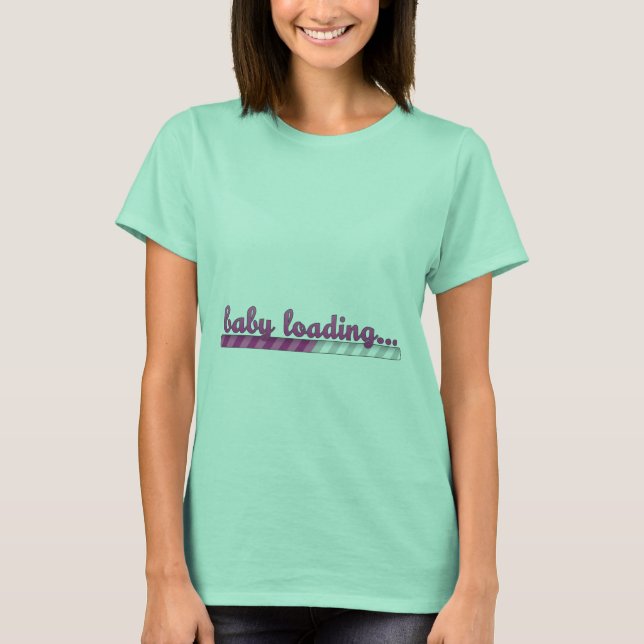 Baby Girl Loading Pregnancy Shirt (Vorderseite)
