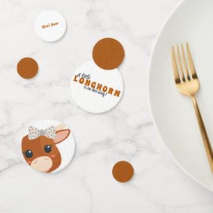 Baby Girl Longhorn Burnt Orange Babydusche Konfetti