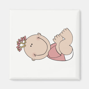 Baby Girl Lying Magnet