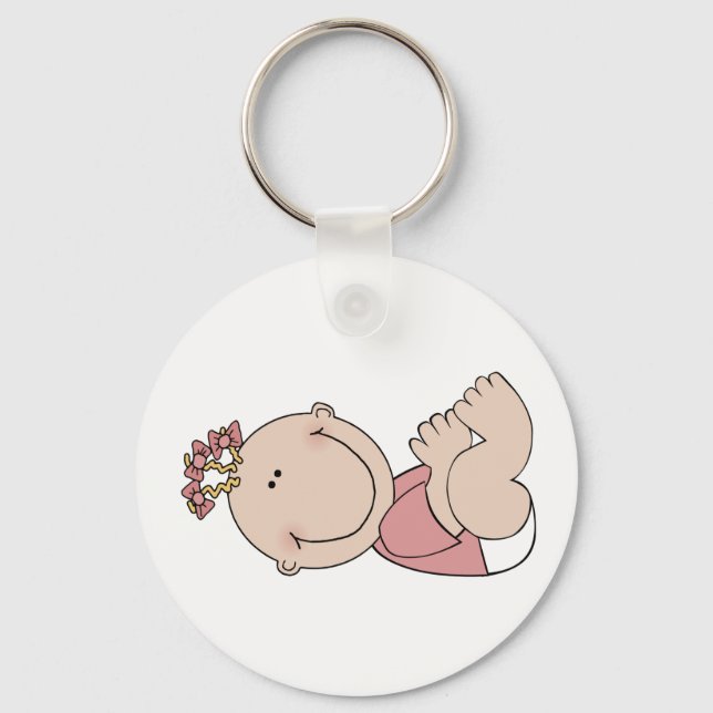 Baby Girl Lying Schlüsselanhänger (Vorderseite)