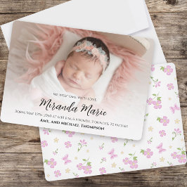 Baby Girl Neugeborenes Foto Overlay Text Pink Flor