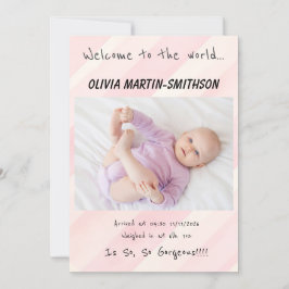 Baby Girl New Arrival Ankündigung