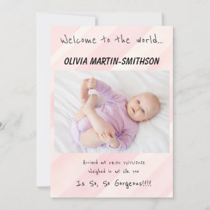 Baby Girl New Arrival Ankündigung