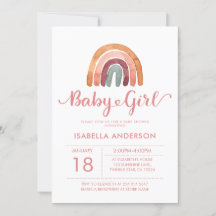 Baby Girl Niedlich Watercolor Boho Rainbow