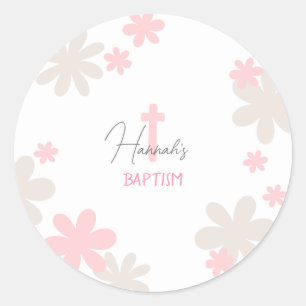 Baby Girl Niedliche Taufe Tafel Confetti Aufkleber