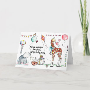 Baby Girl oder Jungs 1. Geburtstag Party Einladung