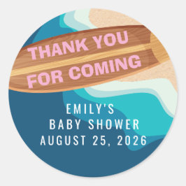 Baby Girl On Board Thank You Sticker