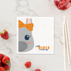 Baby Girl Orange Donkey Baby Dusche Serviette
