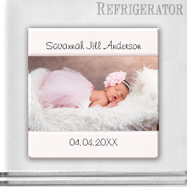 Baby Girl Pale Pink Foto Magnet