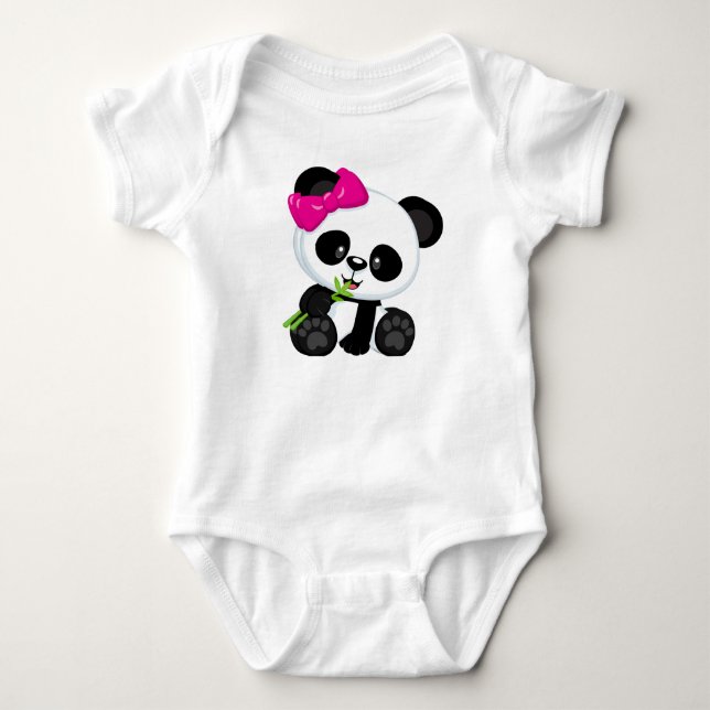 Baby Girl Panda Strampler (Vorderseite)