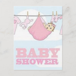 BABY GIRL PARTY ITEMS DECOR EINLADUNGSPOSTKARTE