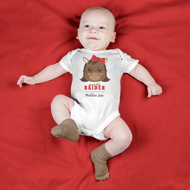 Baby Girl Pferd Red & Black Bodysuit Baby Strampler (Von Creator hochgeladen)
