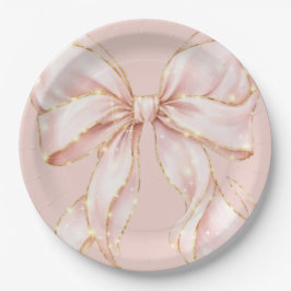 Baby Girl Pink Bow Baby Shower Invitation Pappteller