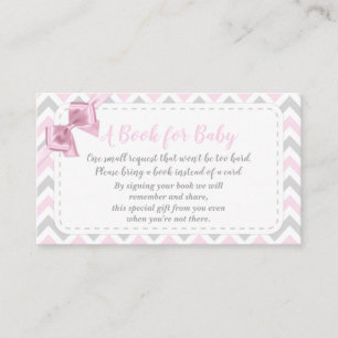 Baby Girl Pink Bow bringen eine Reservekartendusch Begleitkarte