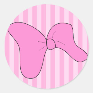 Baby Girl Pink Bow Sticker