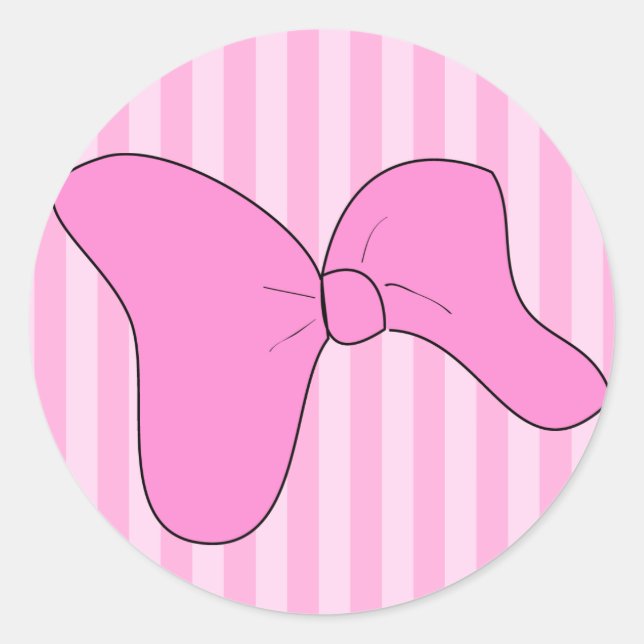 Baby Girl Pink Bow Sticker (Vorderseite)