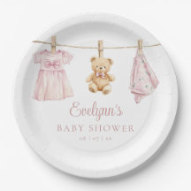 Baby Girl Pink Clothesline Babydusche