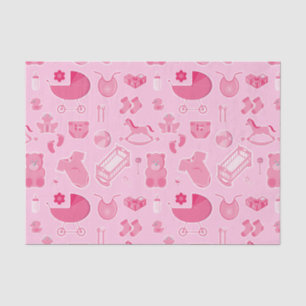 Baby Girl Pink Collage Seidenpapier