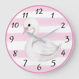 Baby Girl Pink Girly Modernes Kinderzimmer Dekor Große Wanduhr