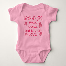 Baby Girl Pink Handy mit Liebe-Outfit Baby Strampler