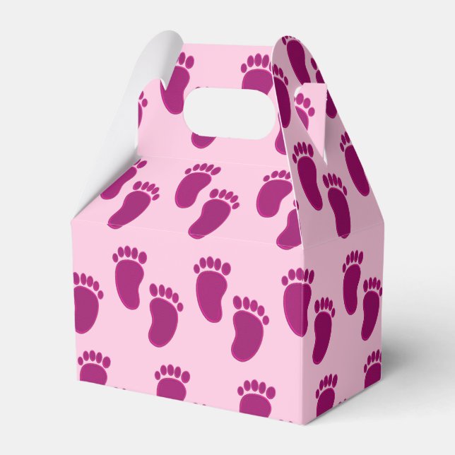 Baby Girl Pink Imitats Stickerei Print Pattern Geschenkschachtel (Vorderseite)