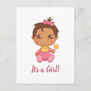 Baby Girl Pink Jumpsuit Postkarte