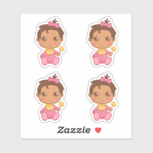 Baby Girl Pink Jumpsuit Set 4 Aufkleber