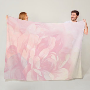 Baby Girl Pink Pastel Viktorianische Rose Muster Fleecedecke