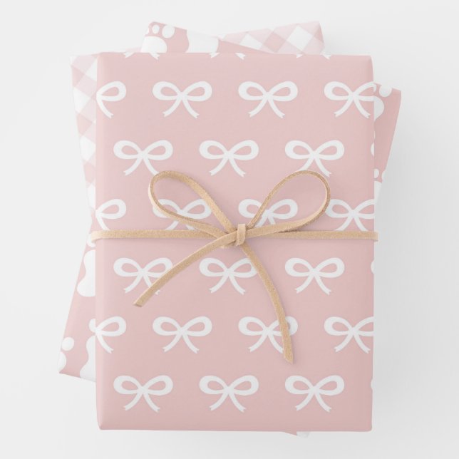 Baby Girl Pink Pattern Geschenkpapier Set (Beispiel)