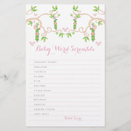 Baby Girl Pink Peak in einem Pod Custom Word Scram Briefpapier