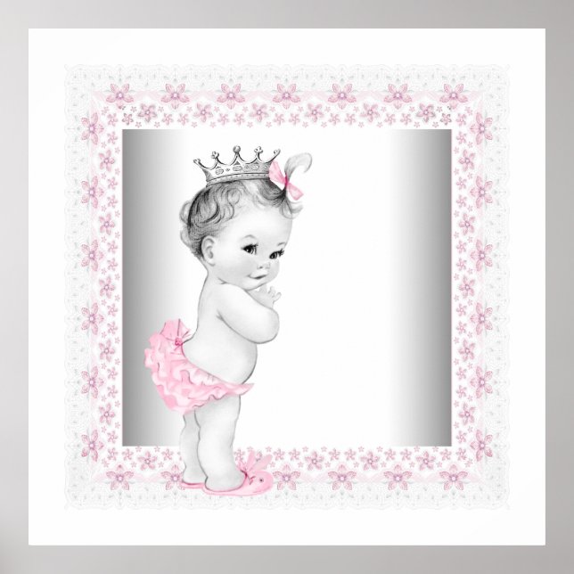 Baby Girl Pink Princess Poster (Vorne)