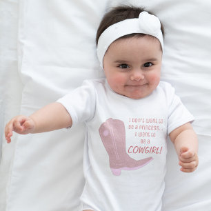 Baby Girl Princess Cowgirl Niedlich Strampler