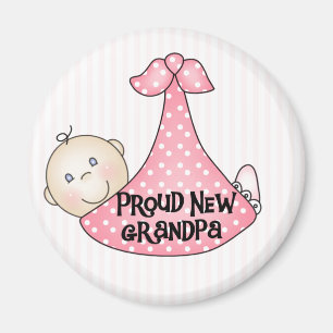 Baby Girl Proud Grandpa Magnet