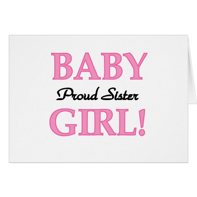 Baby Girl Proud Sister (Vorderseite (Horizontal))
