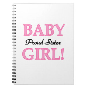 Baby Girl Proud Sister Geschenke Notizblock