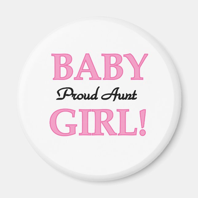 Baby Girl Proud Tante Magnet (Vorne)