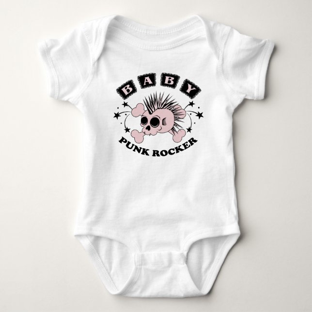 Baby Girl Punk Skull Strampler (Vorderseite)