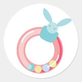 Baby Girl Rattle Stickers