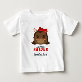 Baby Girl Red Horse Raider T - Shirt