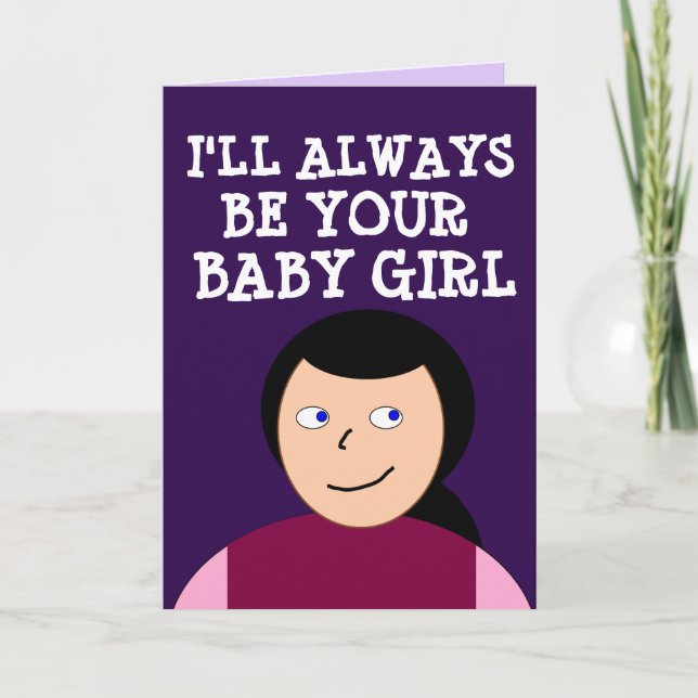 BABY GIRL ROMANTIC CARD FÜR IHRE HUSBAND-LIEBE SIE KARTE (Vorderseite)