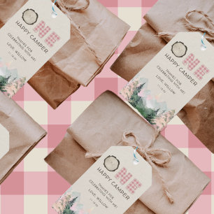 Baby Girl Rustic One Happy Camper Gefallen Geschenkanhänger