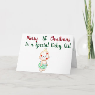 *** BABY GIRL S*** HABEN ***1. CHRISTMAS*** FEIERTAGSKARTE