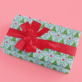 Baby Girl Santa Outfit Babydusche Muster Geschenkpapier