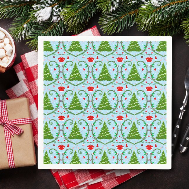 Baby Girl Santa Outfit Babydusche Muster Serviette (Von Creator hochgeladen)