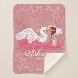 Baby Girl Saraswati with her White Swan Sherpadecke